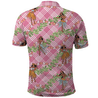 Lokelani Pink Palaka Hula Girls Seamless Hawaii Aloha Polo Shirt LT7 - Polynesian Pride