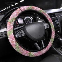 Lokelani Pink Palaka Hula Girls Seamless Hawaii Aloha Steering Wheel Cover LT7 Universal Fit Pink - Polynesian Pride