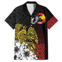 Personalized Papua New Guinea 50th Independence Anniversary Hawaiian Shirt Oro Tapa Mix Plumeria