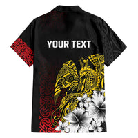Personalized Papua New Guinea 50th Independence Anniversary Hawaiian Shirt Oro Tapa Mix Plumeria