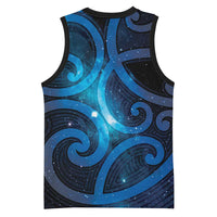New Zealand Maori Matariki Basketball Jersey Galaxy Kowhaiwhai