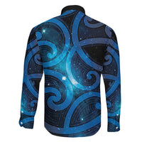 New Zealand Maori Matariki Family Matching Off The Shoulder Long Sleeve Dress and Hawaiian Shirt Galaxy Kowhaiwhai LT7 - Polynesian Pride