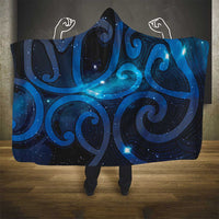 New Zealand Maori Matariki Hooded Blanket Galaxy Kowhaiwhai