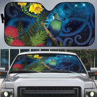 Tui Bird New Zealand Starry Sky Auto Sun Shade Maori Koru LT7 Galaxy - Polynesian Pride