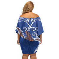 Yokwe Marshall Islands Personalized Family Matching Off Shoulder Short Dress and Hawaiian Shirt Jemenei Day - Seashell Necklace