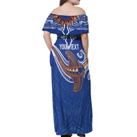 Yokwe Marshall Islands Personalized Off Shoulder Maxi Dress Jemenei Day - Seashell Necklace