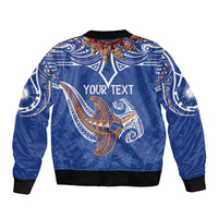 Yokwe Marshall Islands Personalized Sleeve Zip Bomber Jacket Jemenei Day - Seashell Necklace