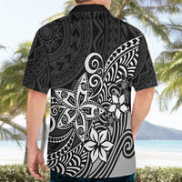 Polynesia Hawaiian Shirt Plumeria Black Curves LT7 - Polynesian Pride