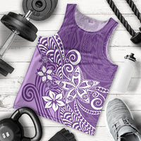 Polynesia Men Tank Top Plumeria Purple Curves LT7 Purple - Polynesian Pride