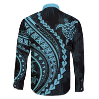 Hawaii Family Matching Outfits - Polynesian Pride Summer Maxi Dress and Shirt Turtle Hibiscus Luxury Style Aquamarine LT7