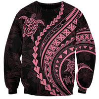 Polynesian Pride Sweatshirt Turtle Hibiscus Luxury Style - Carnation Pink LT7 Unisex Carnation Pink - Polynesian Pride