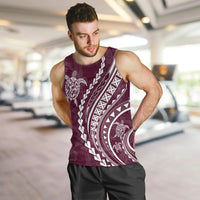 Polynesian Pride Men Tank Top Turtle Hibiscus Luxury Style - Champagne LT7 - Polynesian Pride