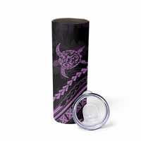 Polynesian Pride Skinny Tumbler Turtle Hibiscus Luxury Style - Lilac