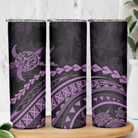 Polynesian Pride Skinny Tumbler Turtle Hibiscus Luxury Style - Lilac