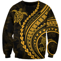 Polynesian Pride Sweatshirt Turtle Hibiscus Luxury Style - Merigold LT7 Unisex Merigold - Polynesian Pride