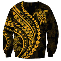 Polynesian Pride Sweatshirt Turtle Hibiscus Luxury Style - Merigold LT7 - Polynesian Pride