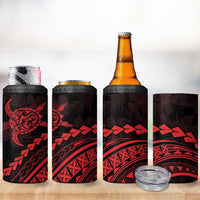 Polynesian Pride 4 in 1 Can Cooler Tumbler Turtle Hibiscus Luxury Style - Rose LT7 - Polynesian Pride