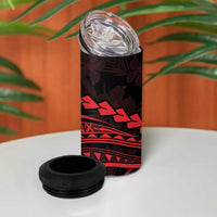 Polynesian Pride 4 in 1 Can Cooler Tumbler Turtle Hibiscus Luxury Style - Rose LT7 - Polynesian Pride