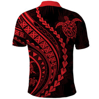 Polynesian Pride Polo Shirt Turtle Hibiscus Luxury Style - Rose LT7 - Polynesian Pride