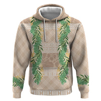 Hawai'i Paniolo Maile Twisted Lei Hoodie Almond Brown LT7 Pullover Hoodie Brown - Polynesian Pride