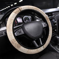 Hawai'i Paniolo Maile Twisted Lei Steering Wheel Cover Almond Brown LT7 Universal Fit Brown - Polynesian Pride