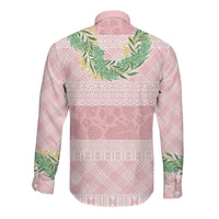 Hawai'i Paniolo Maile Twisted Lei Long Sleeve Button Shirt Dusty Rose LT7 - Polynesian Pride