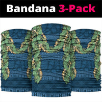 Hawai'i Paniolo Maile Twisted Lei Neck Gaiter Cobalt Blue LT7 package One Size: 25*50cm Cobalt Blue - Polynesian Pride