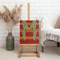 Hawai'i Paniolo Maile Twisted Lei Canvas Wall Art Hilo Royal Red LT7 - Polynesian Pride