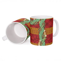 Hawai'i Paniolo Maile Twisted Lei Ceramic Mug Hilo Royal Red LT7 - Polynesian Pride