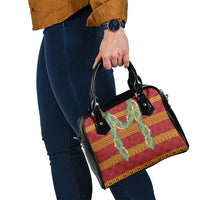 Hawai'i Paniolo Maile Twisted Lei Shoulder Handbag Hilo Royal Red LT7 - Polynesian Pride