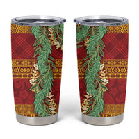 Hawai'i Paniolo Maile Twisted Lei Tumbler Cup Hilo Royal Red LT7 Red - Polynesian Pride