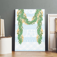 Hawai'i Paniolo Maile Twisted Lei Canvas Wall Art Winter White LT7 - Polynesian Pride