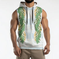 Hawai'i Paniolo Maile Twisted Lei Sleeveless Hoodie Winter White LT7 - Polynesian Pride