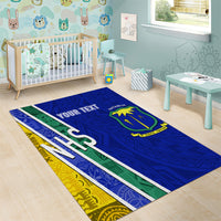 Personalised Fiji Natabua High School Area Rug Kaviti Tapa Mix Colors Proud NHS LT7 - Polynesian Pride