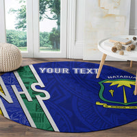 Personalised Fiji Natabua High School Round Carpet Kaviti Tapa Mix Colors Proud NHS LT7 - Polynesian Pride