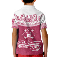 Personalised Fiji Adi Cakobau School Kid Polo Shirt ACS Old Girls Lotus Mix Masi LT7 - Polynesian Pride