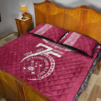 Personalised Fiji Adi Cakobau School Quilt Bed Set ACS Old Girls Lotus Mix Masi LT7 - Polynesian Pride