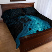 Polynesian Shark Quilt Bed Set Under The Waves LT7 - Polynesian Pride