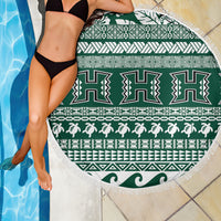 Hawaii Rainbow Warriors Christmas Beach Blanket Kakau Motifs LT7 - Polynesian Pride