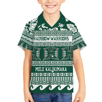 Hawaii Rainbow Warriors Christmas Hawaiian Shirt Kakau Motifs LT7 - Polynesian Pride