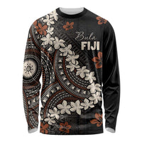 Bula Fiji Women's Day Long Sleeve Shirt Classic Masi Tapa LT7 Unisex Brown - Polynesian Pride