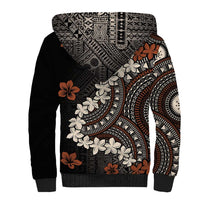 Bula Fiji Women's Day Sherpa Hoodie Classic Masi Tapa