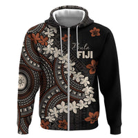 Bula Fiji Women's Day Zip Hoodie Classic Masi Tapa