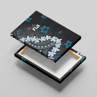 Bula Fiji Women's Day Canvas Wall Art Indigo Masi Tapa