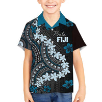 Bula Fiji Women's Day Hawaiian Shirt Indigo Masi Tapa