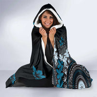 Bula Fiji Women's Day Hooded Blanket Indigo Masi Tapa LT7 - Polynesian Pride