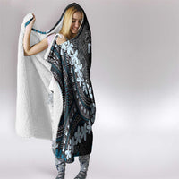 Bula Fiji Women's Day Hooded Blanket Indigo Masi Tapa LT7 - Polynesian Pride