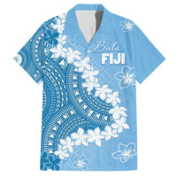 Bula Fiji Women's Day Family Matching Off The Shoulder Long Sleeve Dress and Hawaiian Shirt Turquoise Masi Tapa