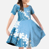 Bula Fiji Women's Day Family Matching Puletasi and Hawaiian Shirt Turquoise Masi Tapa