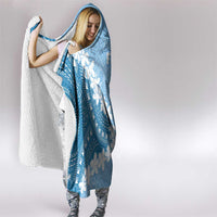 Bula Fiji Women's Day Hooded Blanket Turquoise Masi Tapa LT7 - Polynesian Pride